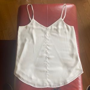 Medium white tank top with stitched detail